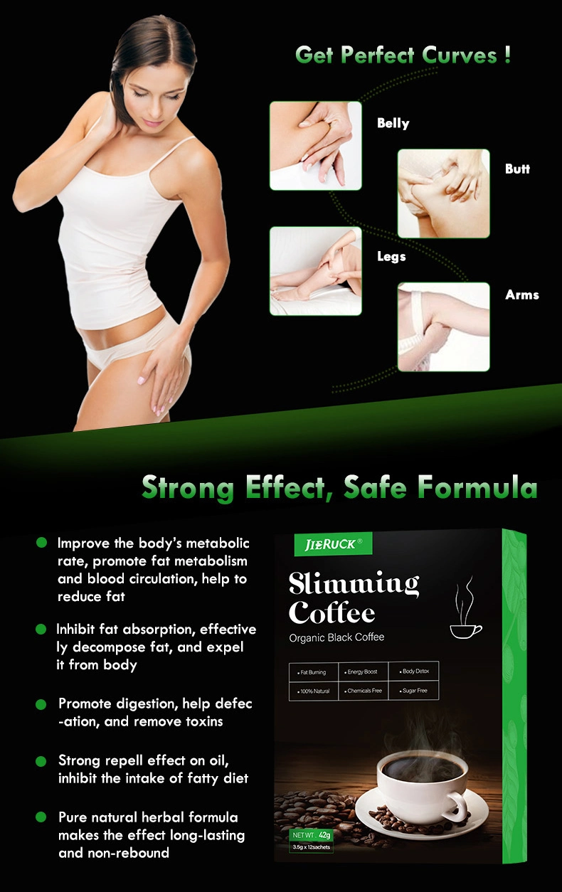 Herbal Healthy Lose Belly Fat Slimming Green Keto Enzyme Coffee Slim for Weight Loss Body Shape