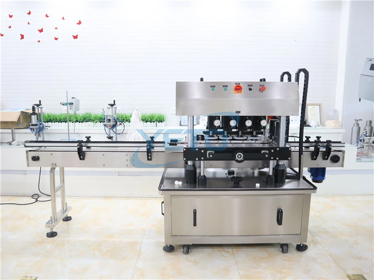 Soda Cooking Oil Bottles Jars Powder Automatic Screw in-Line Capping Machine Vial Continuous Thread High Speed Capping Machine Equipment