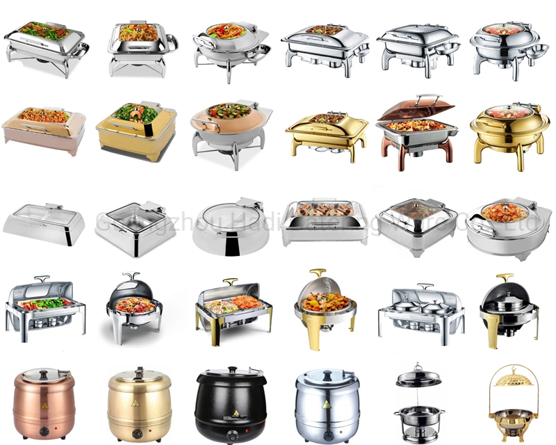 Equipment for Restaurant Keep Meat Halogen Hot Food Warming Insulation Hheater Luxury Golden Bulbs Buffet Station Carving Light Food Warmer with Lamp